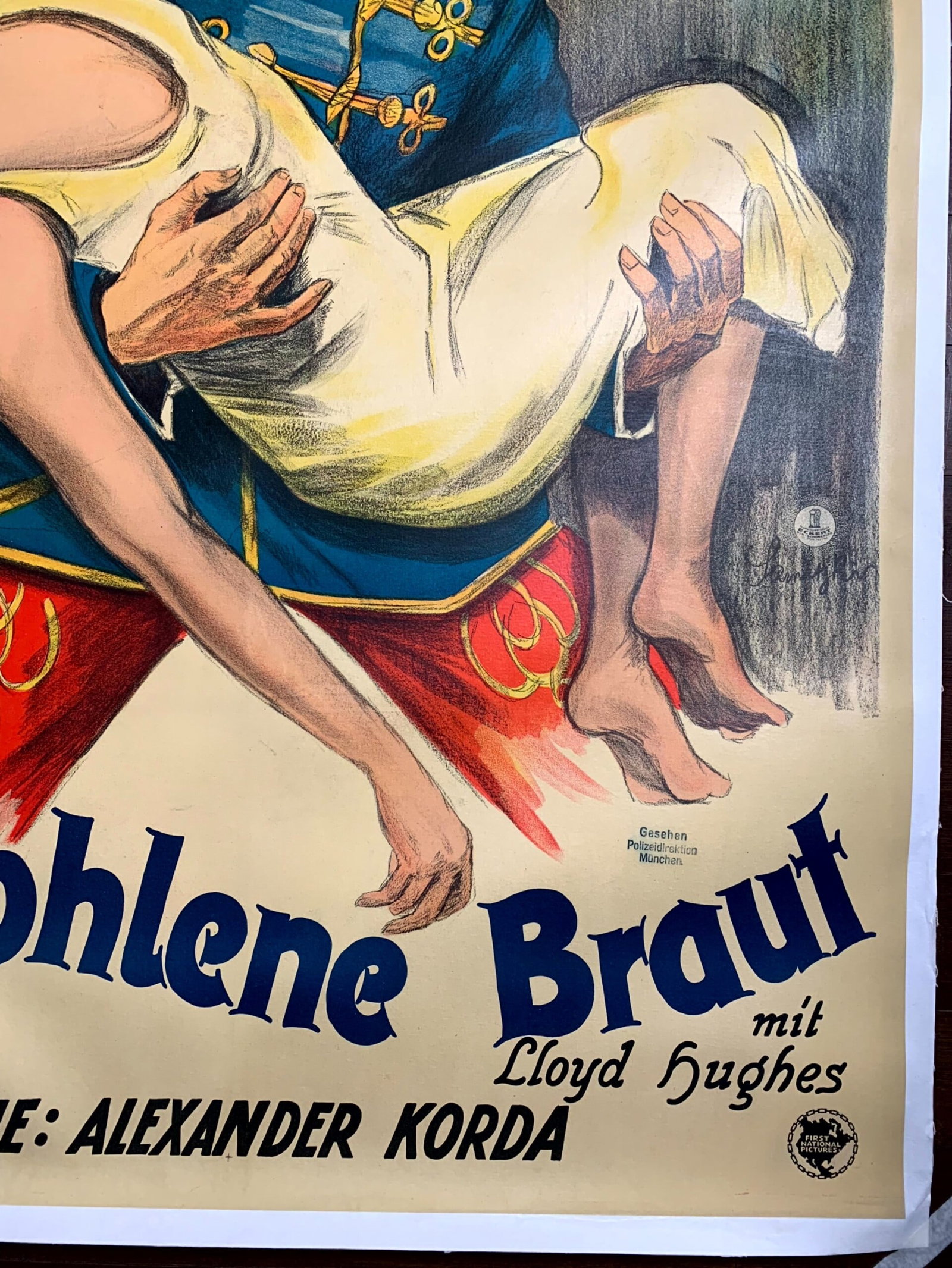 Billie Dove in Stolen Bride - Dir. Korda (1927) 37.5x56 German Movie Poster LB - 5