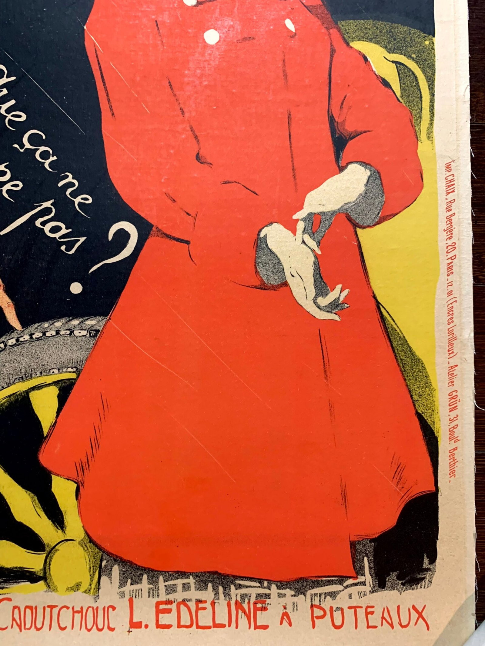 Pneu Ferres Gallus - Art by Grun (1900) 15.5"X23.5" French Advertising Poster LB - 4
