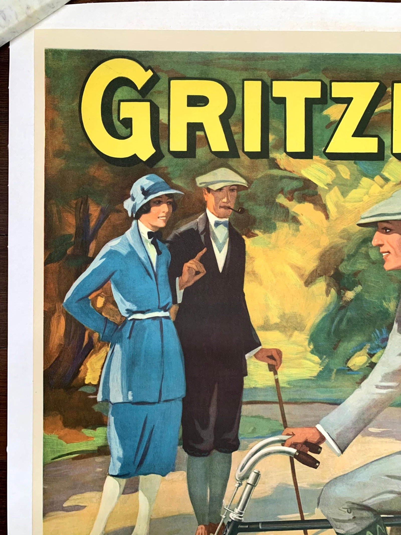 Gritzner Bicycles - Art by Wilhelm Wandapfel (1925) 20.25"X31" German Advertising Poster LB - 2