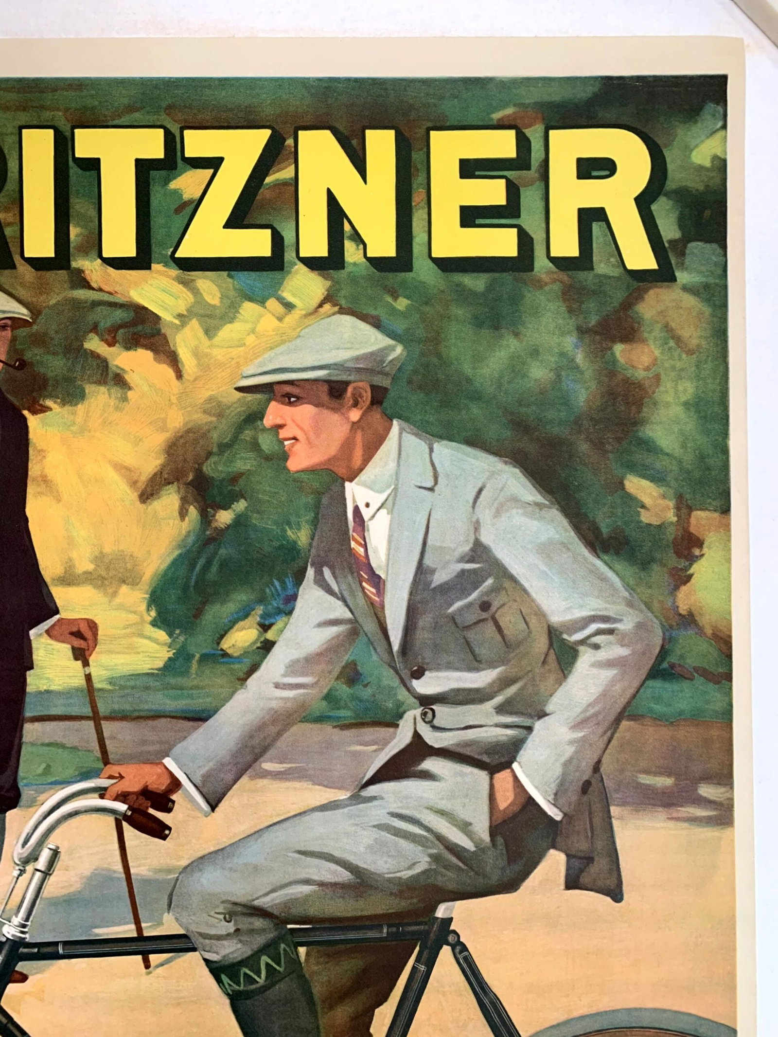 Gritzner Bicycles - Art by Wilhelm Wandapfel (1925) 20.25"X31" German Advertising Poster LB - 3