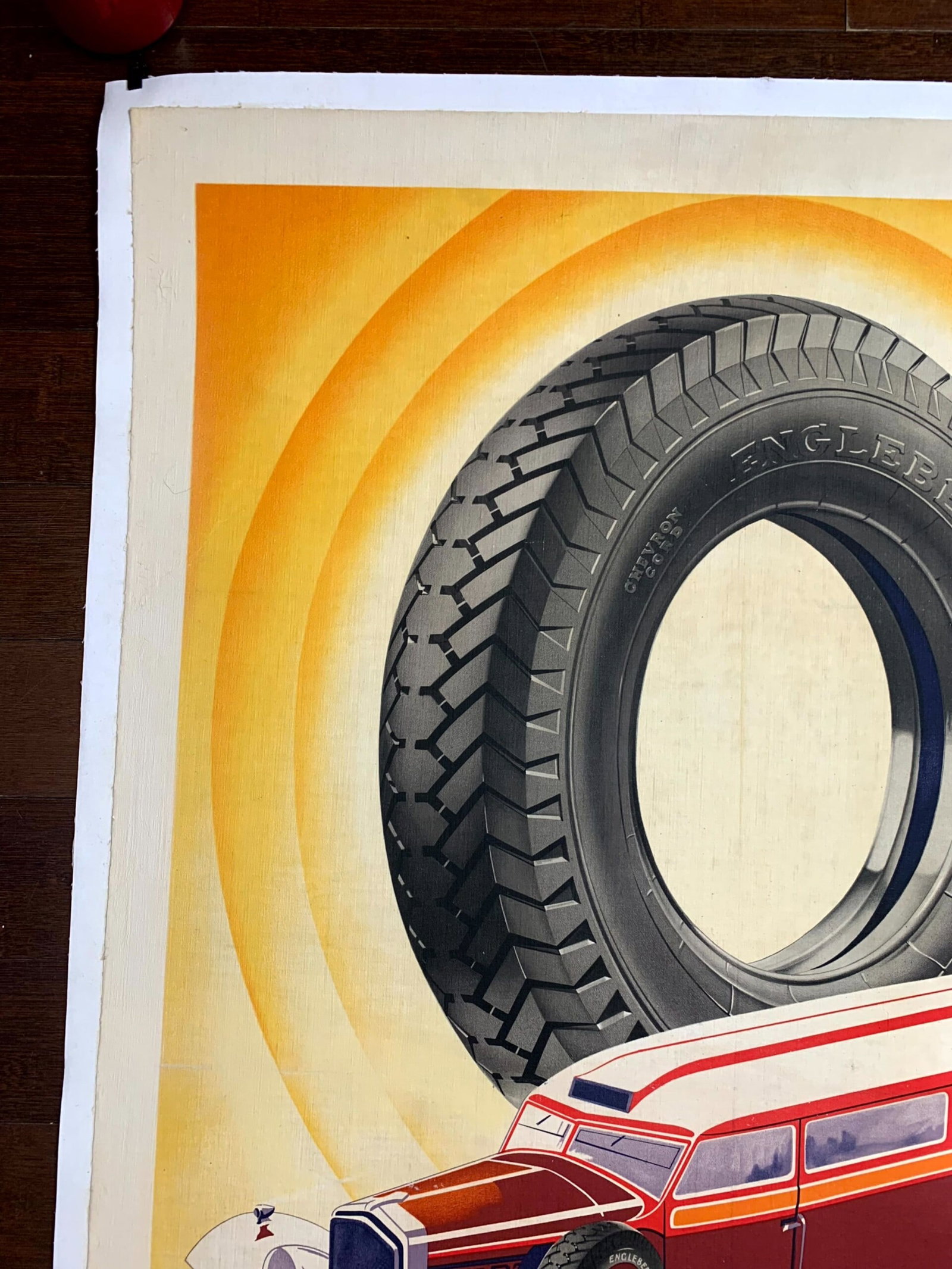 Englebert Tire - Art by George Ham (1933) 30x45 French Advertising Poster LB - 3
