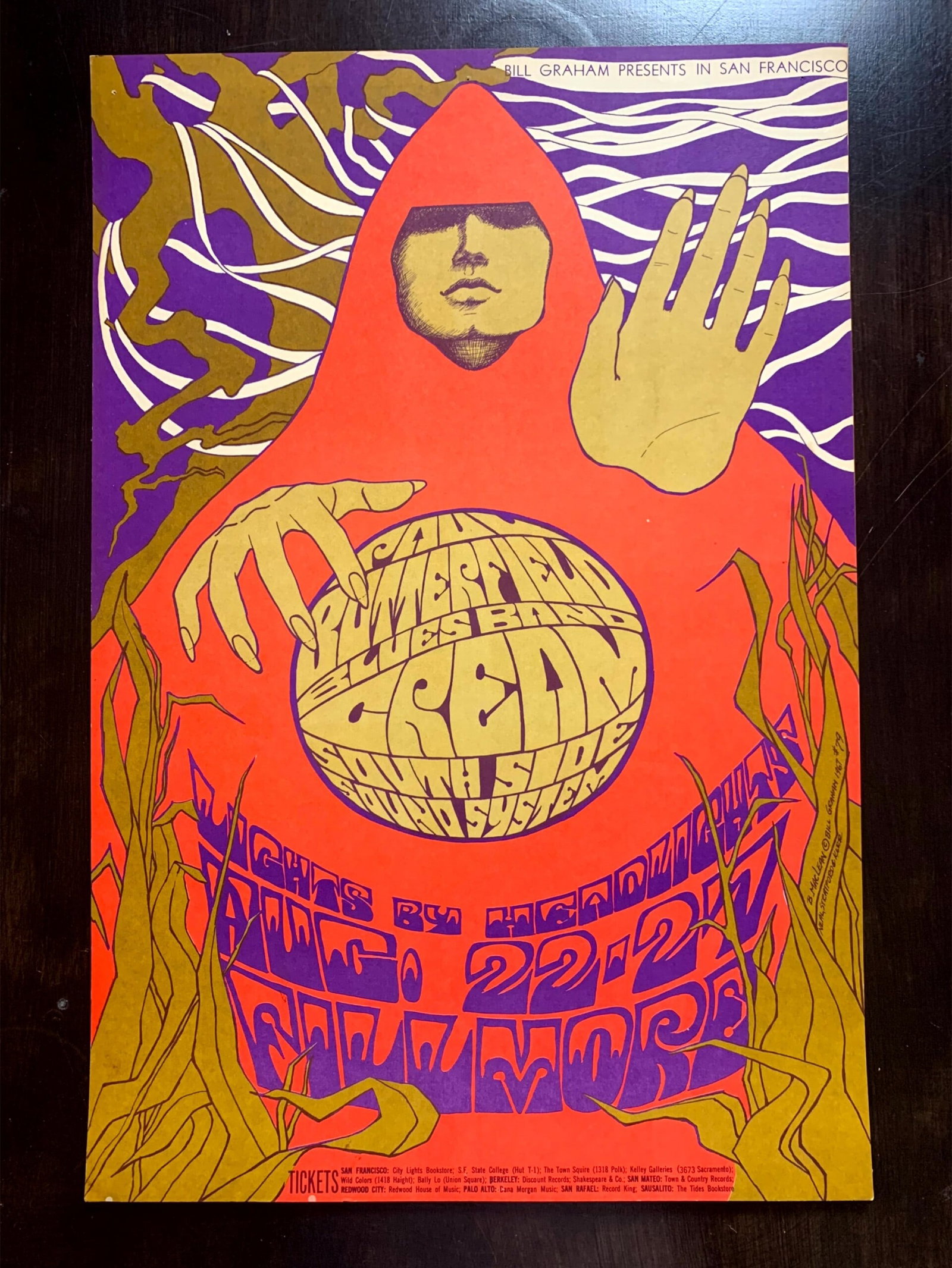 Cream - 1st Printing (1967) 14x21 BG-79 US Music Poster (Exc. Cond) (1 of 6)