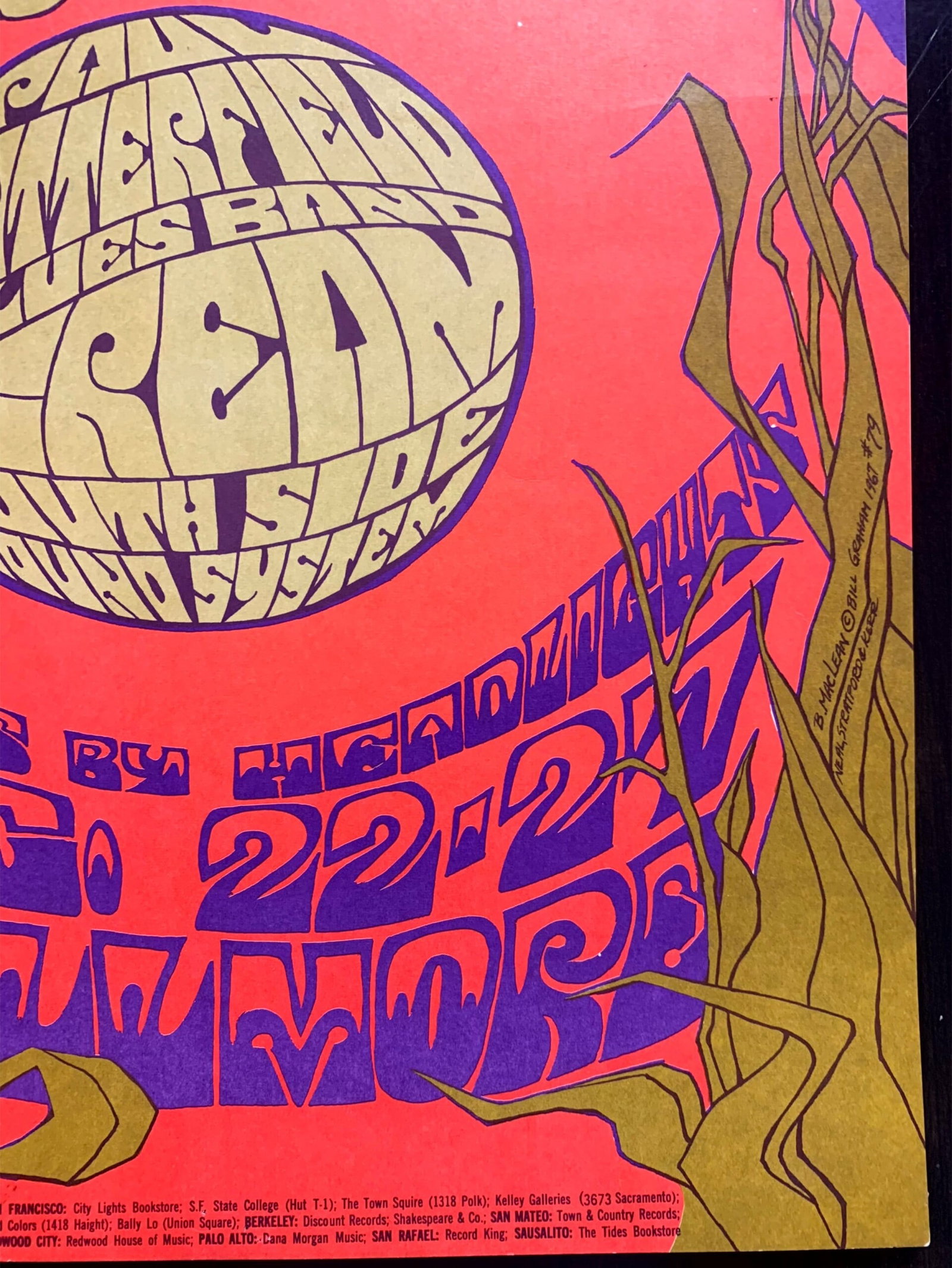 Cream - 1st Printing (1967) 14x21 BG-79 US Music Poster (Exc. Cond) - 4