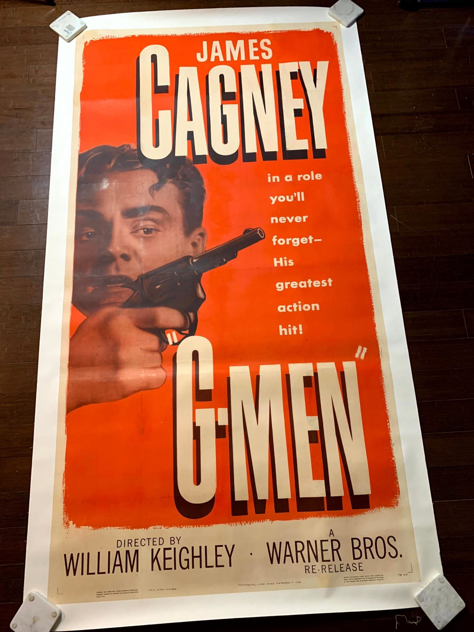G-Men - James Cagney (R-1949) US 3 Sheet Movie Poster LB - 2