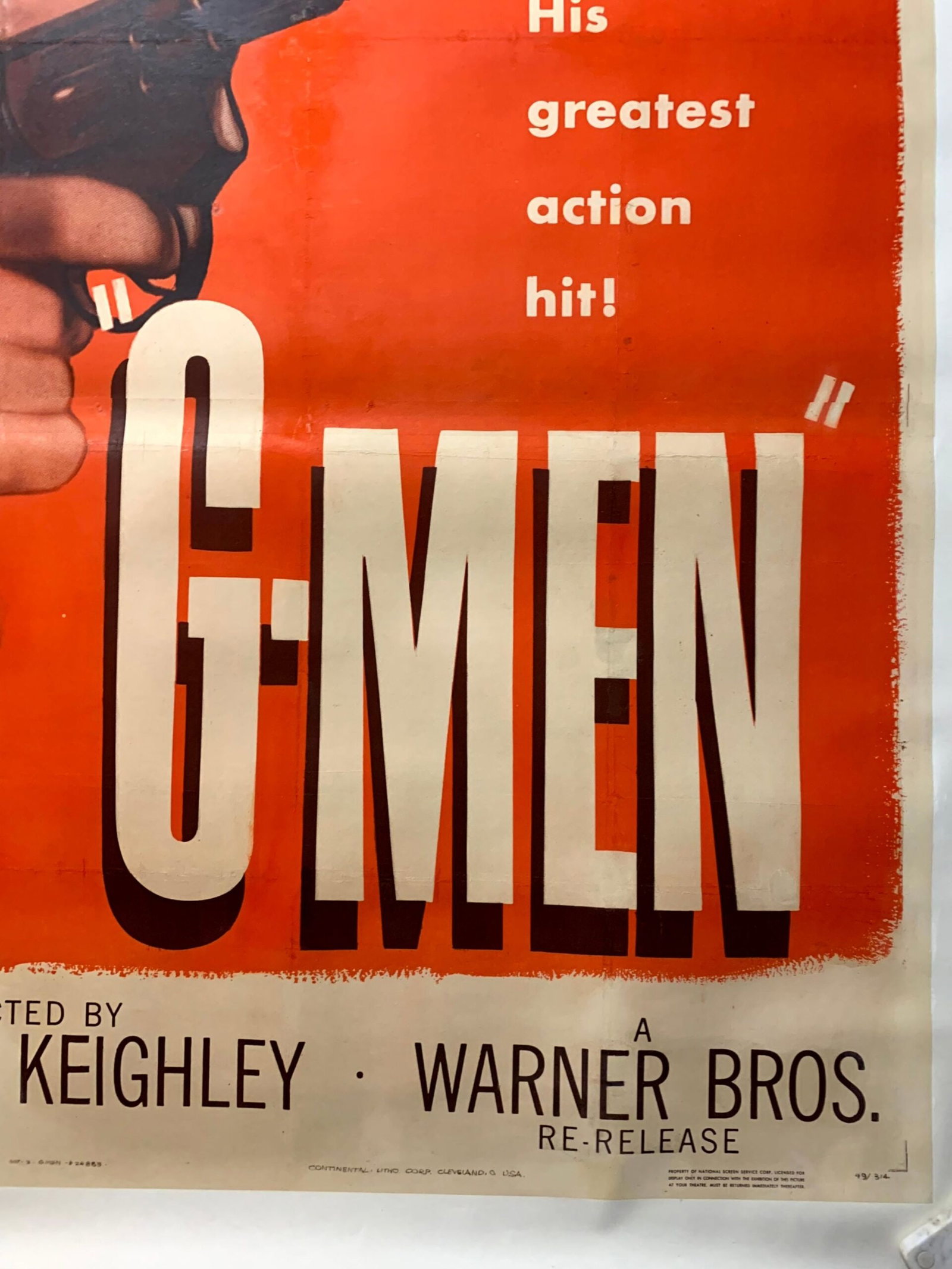G-Men - James Cagney (R-1949) US 3 Sheet Movie Poster LB - 5