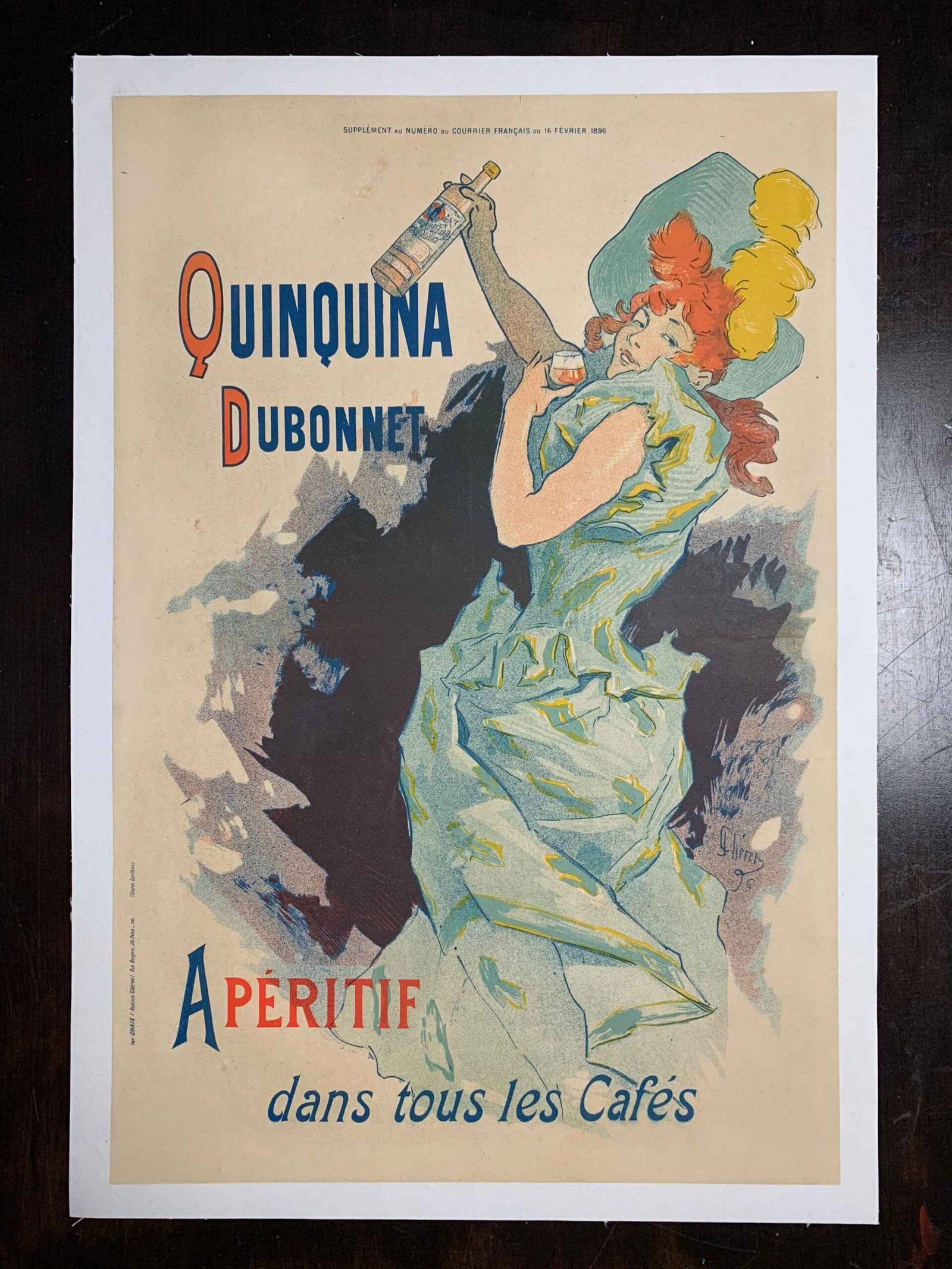 Quinquina Dubonnet - Cheret (1896) 14.75x22.75 French Advertising Poster LB: Quinquina Dubonnet - Cheret (1896) 14.75x22.75 French Advertising Poster LB Reserve: $765.00 Shipping: Domestic: Flat-rate of $42.00 to anywhere within the contiguous U.S. International: Foreign shipp