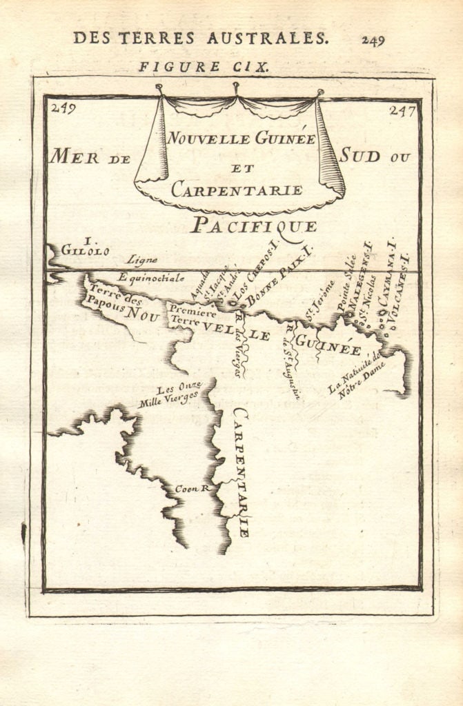 CAPE YORK QUEENSLAND & NEW GUINEA shown joined no Torres Strait. MALLET 1683 map (1 of 1)