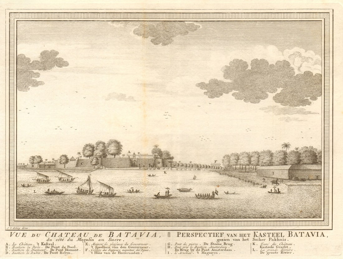 Château de Batavia'. Castle. Dutch East Indies. Jakarta, Indonesia. SCHLEY 1753 (1 of 1)