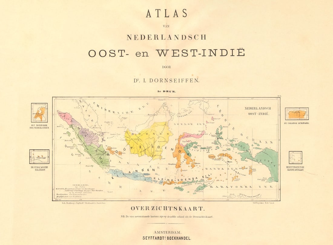 DUTCH EAST INDIES. Indonesia. DORNSEIFFEN 1892 old antique map plan chart (1 of 1)