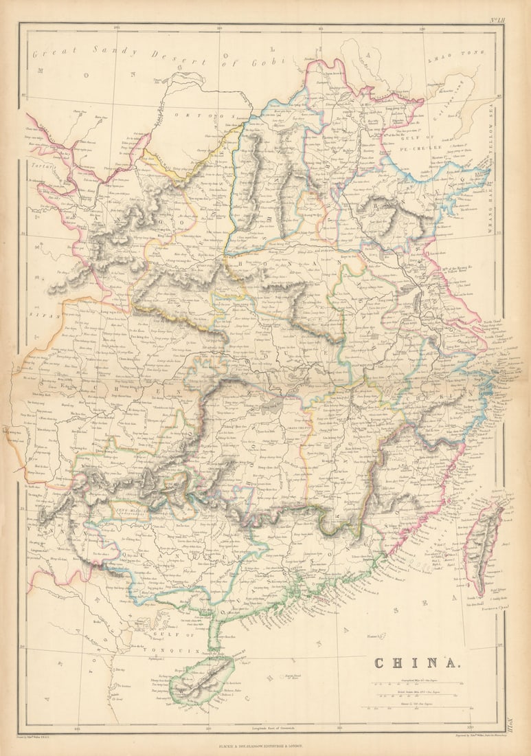 China in provinces by Edward Weller. Hong Kong Formosa/Taiwan 1859 old map: China' by Weller, Edward. Published 1859. Antique engraved atlas map with original hand colour/color. Size 53 x 38 cm | 21.0 x 15.0 inches. Condition: Good; suitable for framing. Please check the