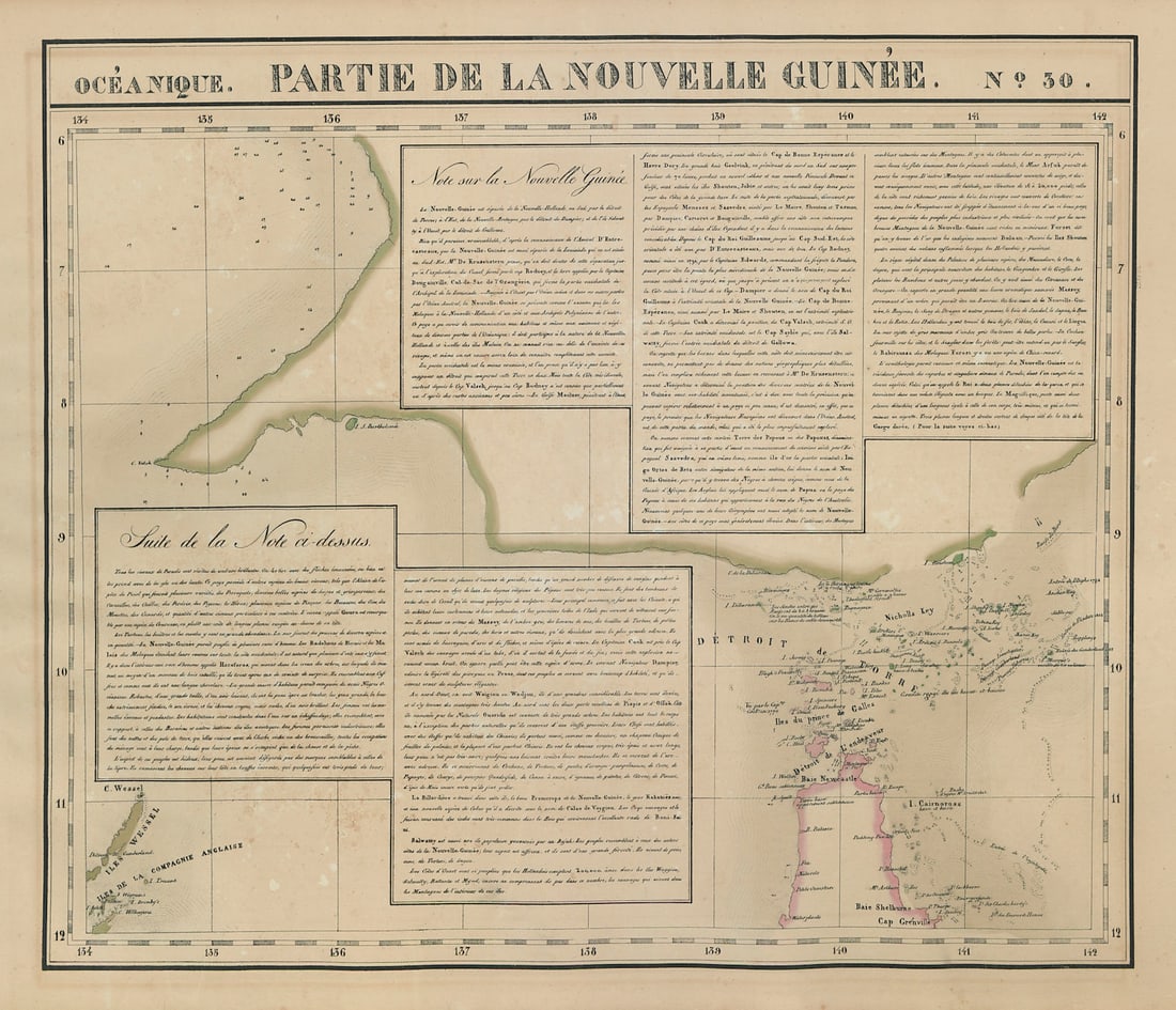 Océanique. Partie de la Nouvelle Guinée #30. Torres Strait VANDERMAELEN 1827 map (1 of 1)