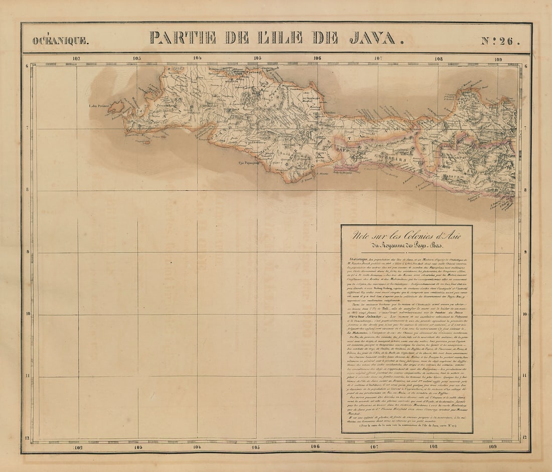 Océanique. Partie de l'ile de Java #26 West Java Indonesia VANDERMAELEN 1827 map (1 of 1)