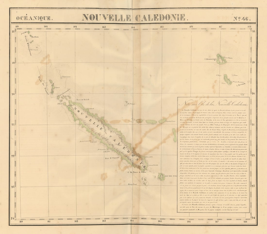 Océanique. Nouvelle Caledonie #46. New Caledonia Vanuatu. VANDERMAELEN 1827 map (1 of 1)