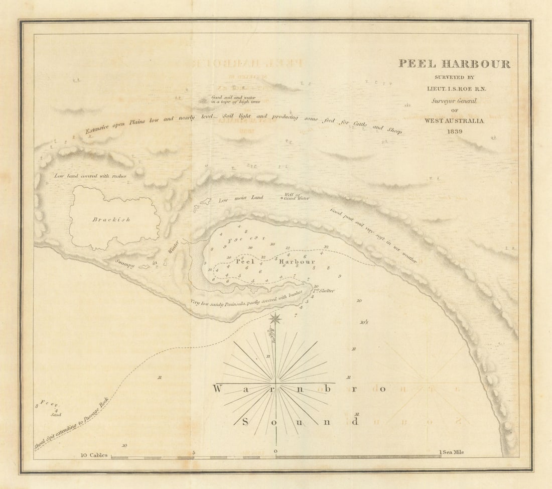 Peel Harbour, Western Australia by John Septimus Roe—Warnbro/Safety Bay 1841 map (1 of 1)