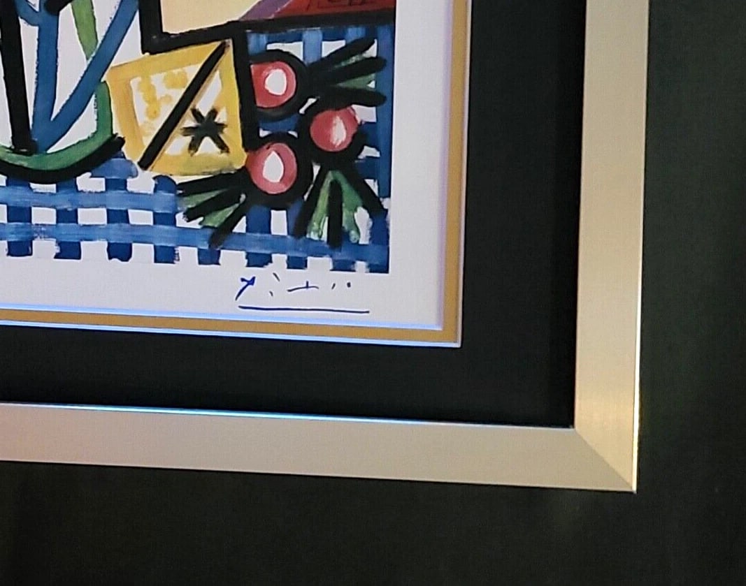PABLO PICASSO BEAUTIFUL 1948 SIGNED SCARCE PRINT MATTED AND FRAMED - 2