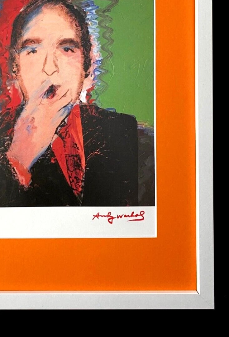 ANDY WARHOL + RARE 1984 SIGNED IVAN KARP PRINT MATTED AND FRAMED - 2