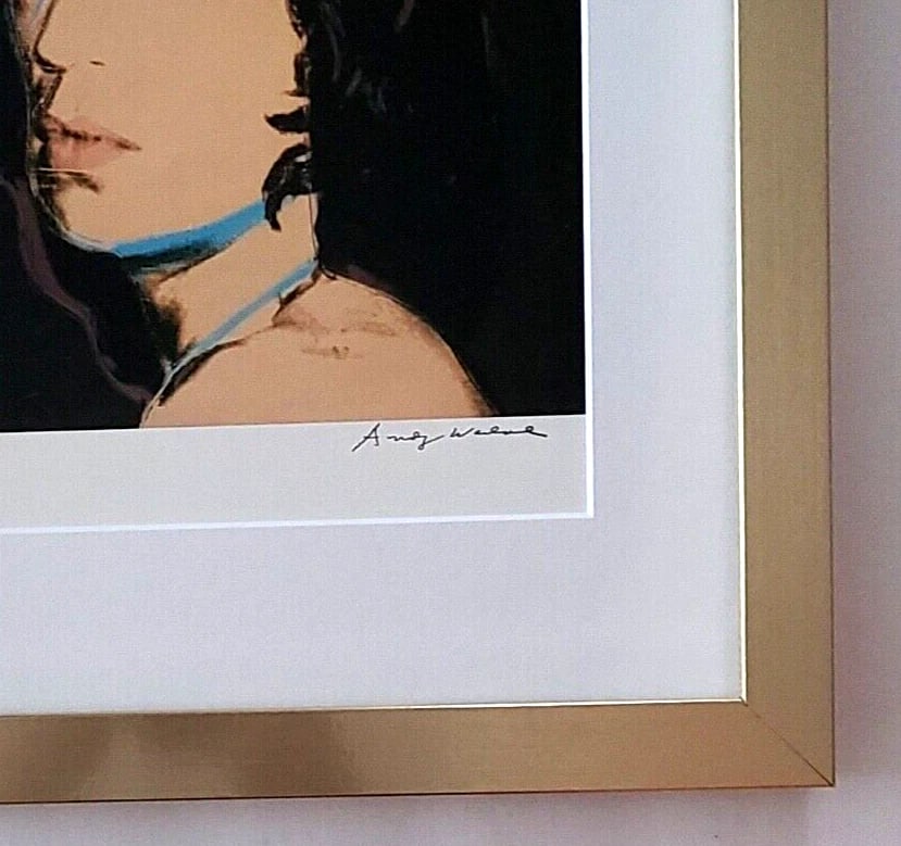 ANDY WARHOL + STUNNING 1980's SIGNED + MICK JAGGER + PRINT MATTED & FRAMED - 2