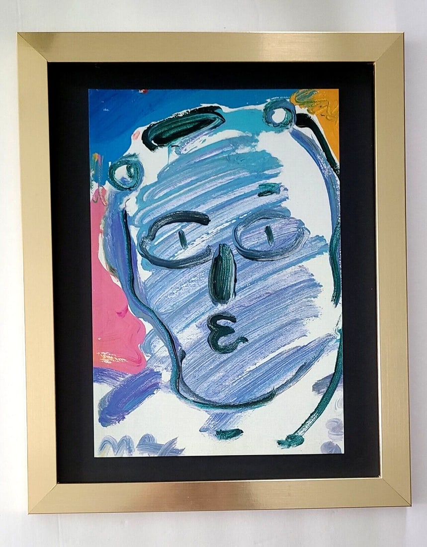 PETER MAX + POP ART + 1970'S SIGNED PRINT + NEW GOLDEN FRAME: We have for Sale this Print After PETER MAX AWESOME VINTAGE PRINT ON GLOSSY PAPER SIGNED ON THE PLATE FULL OF COLOR PRINT SIZE OF THE PRINT IS ABOUT : 10 X 8 in FRAME COVERS AN AREA OF 15 X 12 in MOUN
