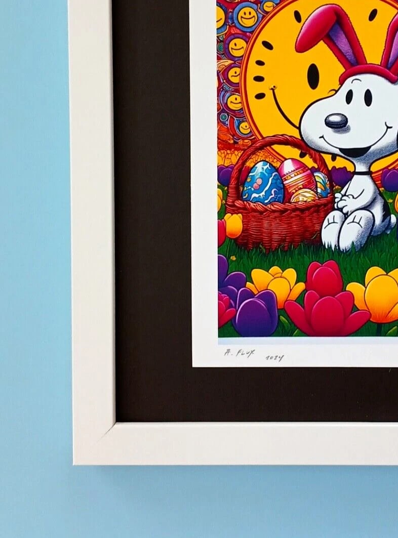 AIDAN FLUX | Hand Signed Original Print Framed | Ltd. Ed. of 100 | COA Snoopy - 3
