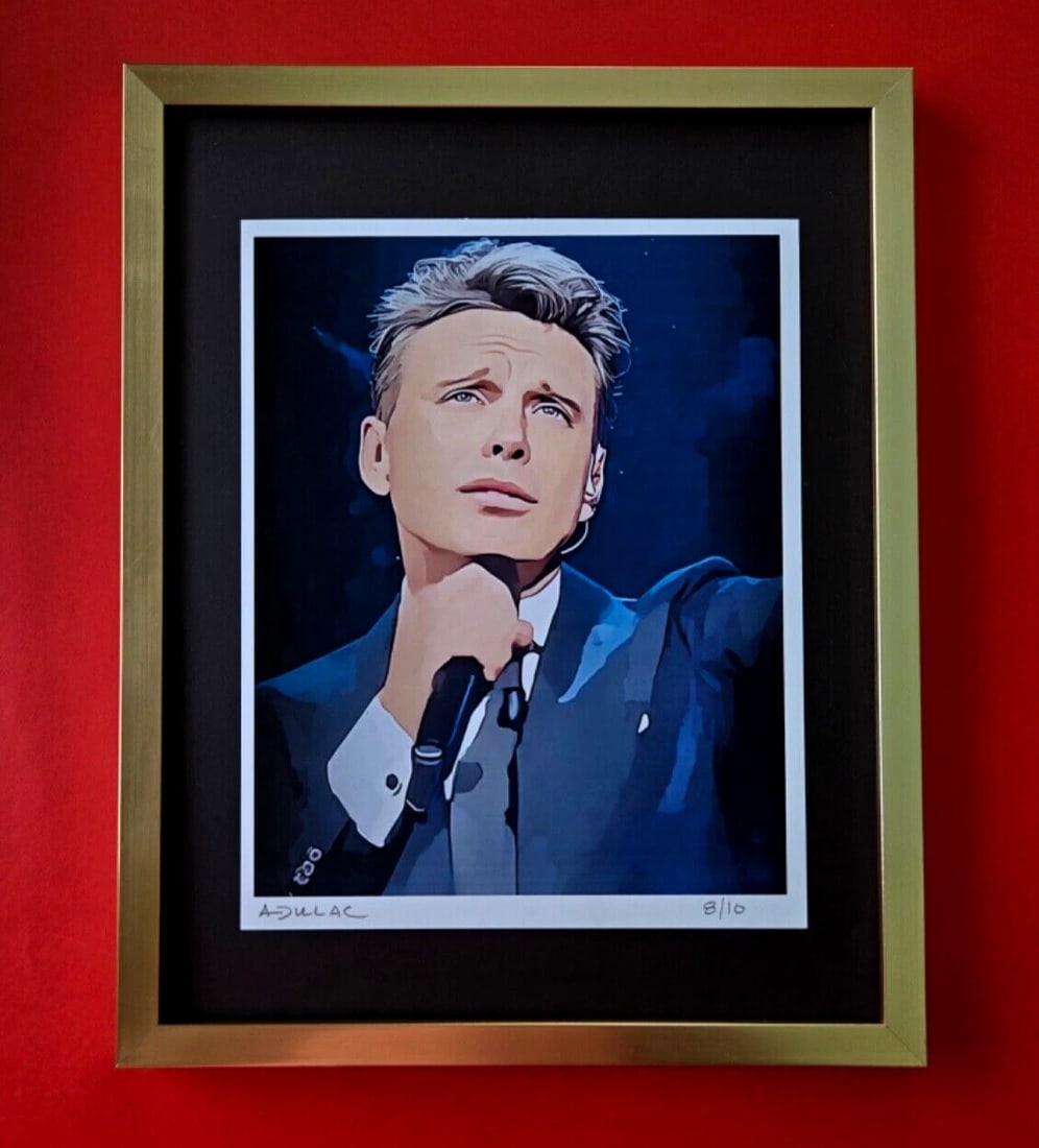 ALEXANDER DULAC + LUIS MIGUEL Hand Signed Authentic Print LtdEd of 10 COA: Up for Sale is this Beautiful and Elegant Hand Signed Authentic Giclee by renowned contemporary artist ALEXANDER DU LAC " LUIS MIGUEL " The print is mounted and framed. The area covered by the whole
