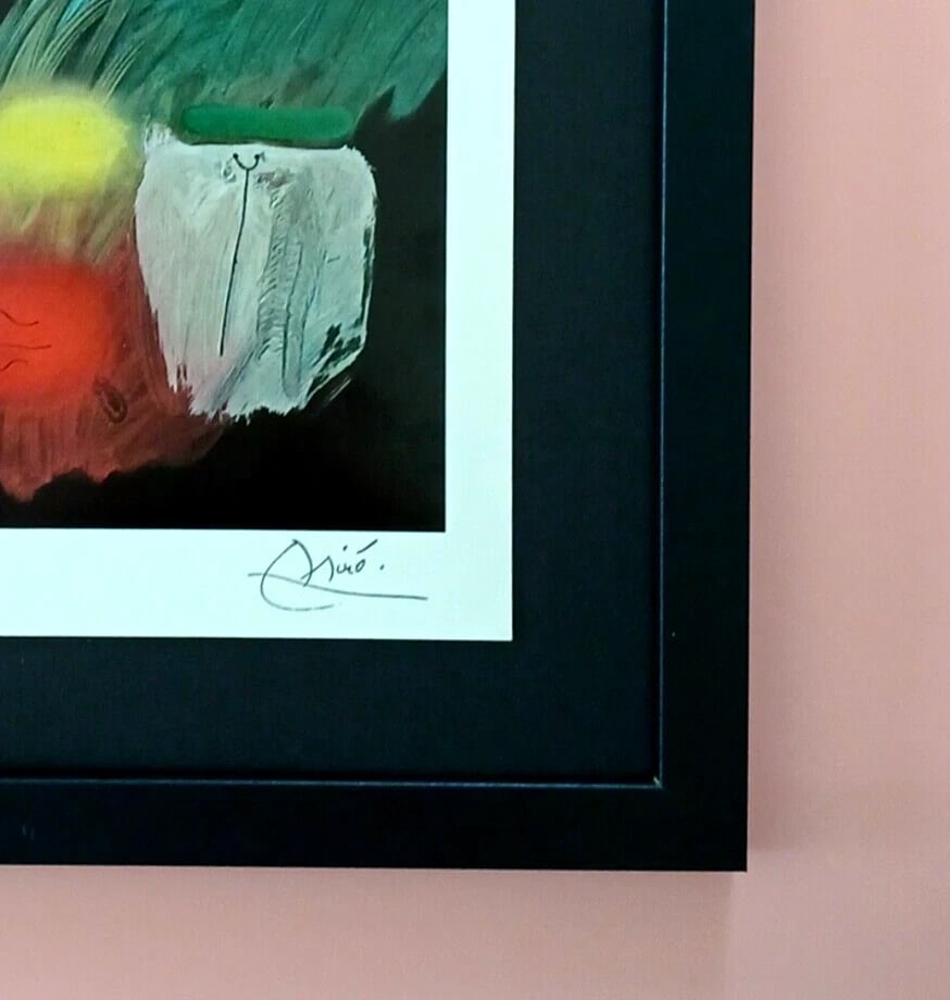 JOAN MIRO + BEAUTIFUL 1962 SIGNED PRINT + VINTAGE + FRAMED - 3