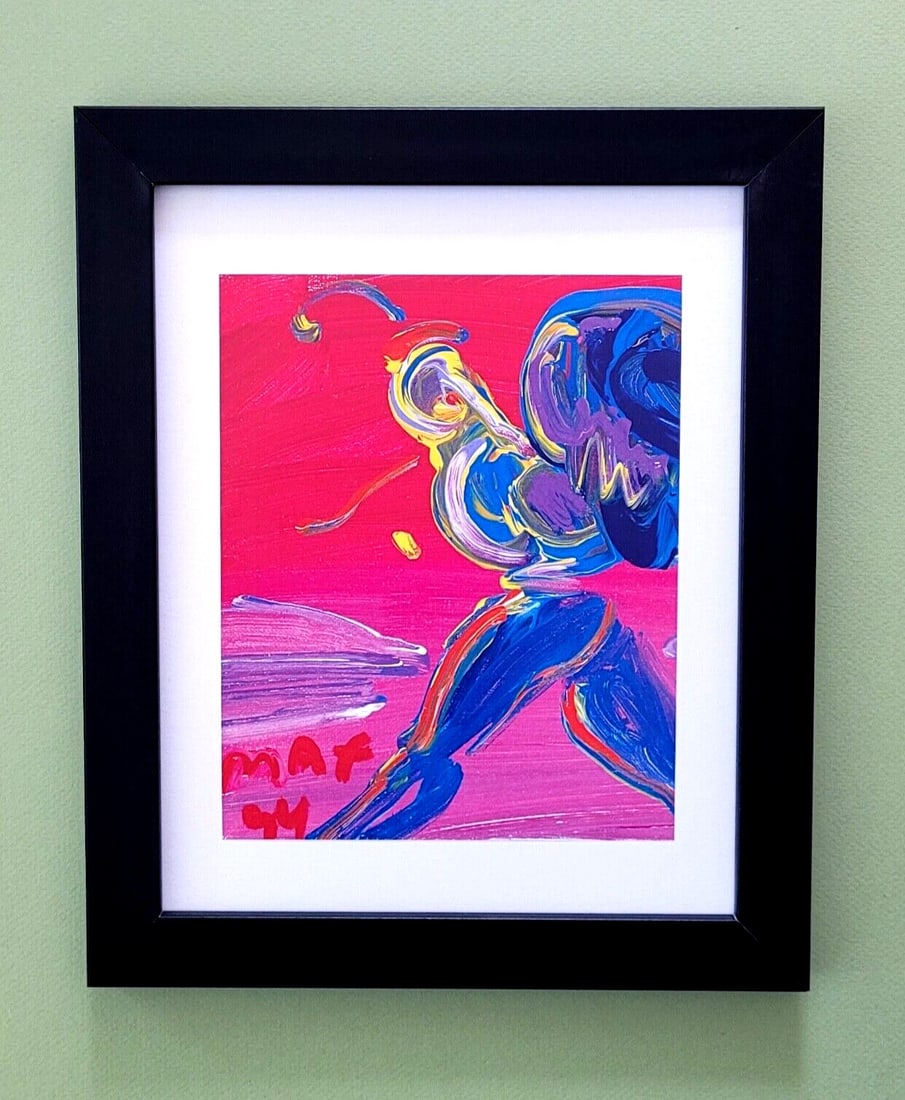 PETER MAX + BEAUTIFUL + POP ART PLATE SIGNED VINTAGE PRINT + NEW FRAME: We have for Sale this Vintage Print After PETER MAX AWESOME PRINT ON GLOSSY PAPER SIGNED ON THE PLATE FULL OF COLOR PRINT SIZE OF THE PRINT IS ABOUT : 7 X 5 in FRAME COVERS AN AREA OVER 11 X 9 in MOUN