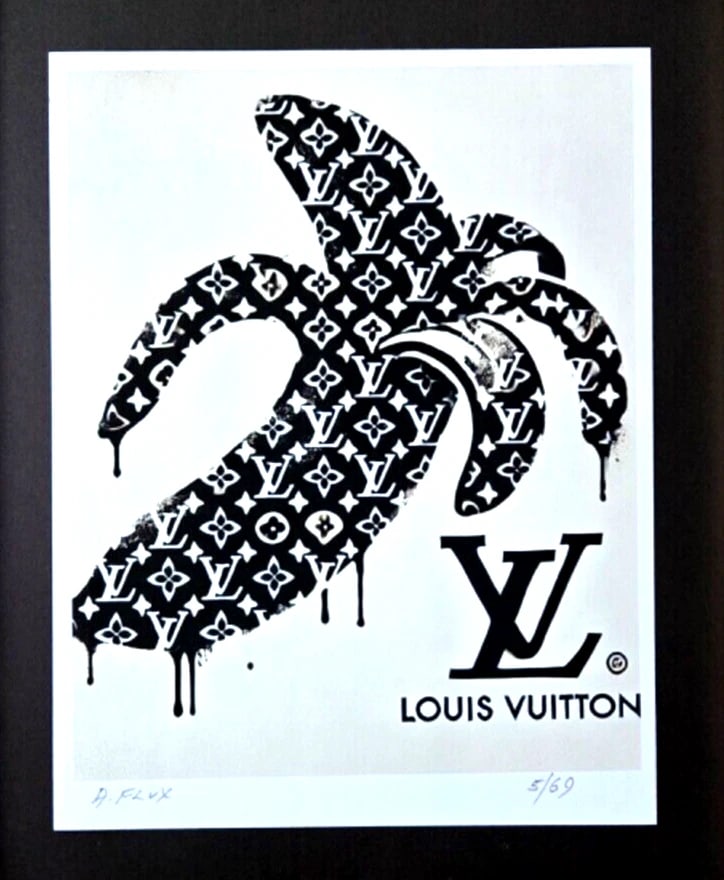 AIDAN FLUX | Hand Signed Original Print Framed LtdEd COA " LUXURY BANANA " - 2