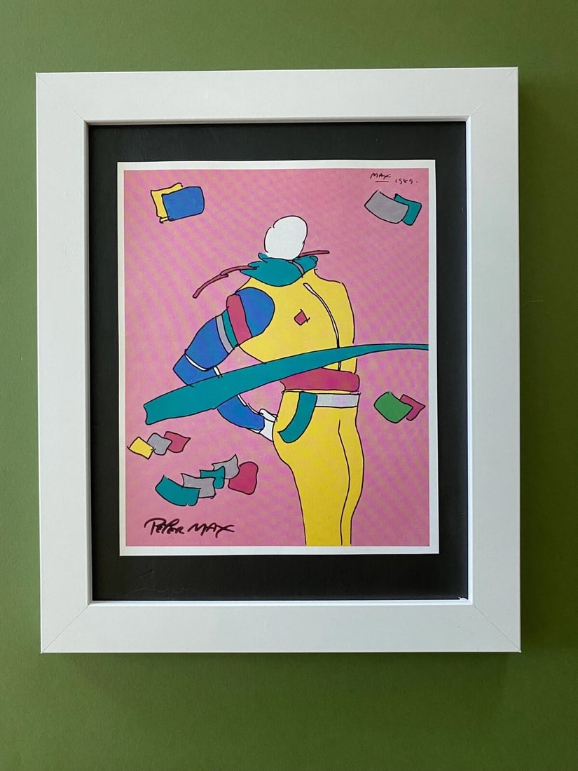 PETER MAX + BEAUTIFUL + SIGNED PRINT + NEW FRAME (1 of 2)