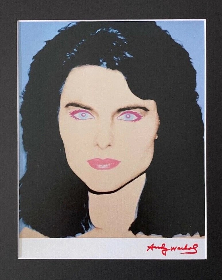 ANDY WARHOL + RARE 1984 SIGNED MARIA SHRIVER PRINT MATTED and FRAMED - 2