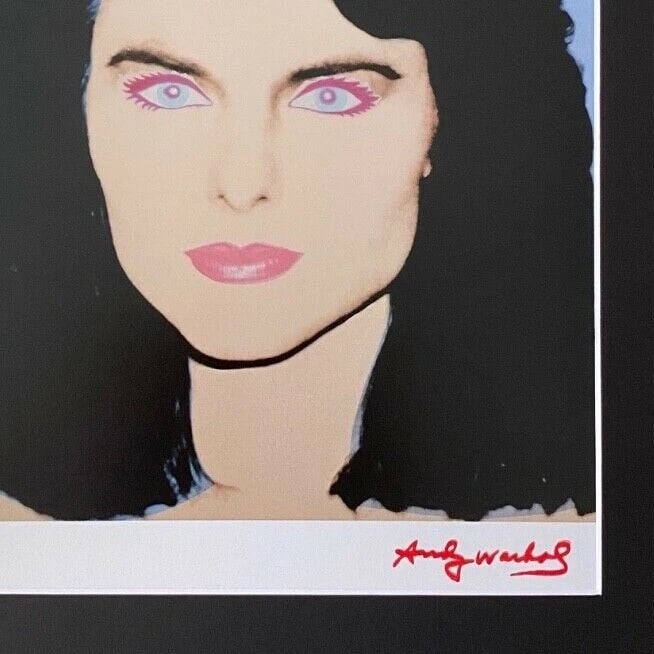 ANDY WARHOL + RARE 1984 SIGNED MARIA SHRIVER PRINT MATTED and FRAMED - 3