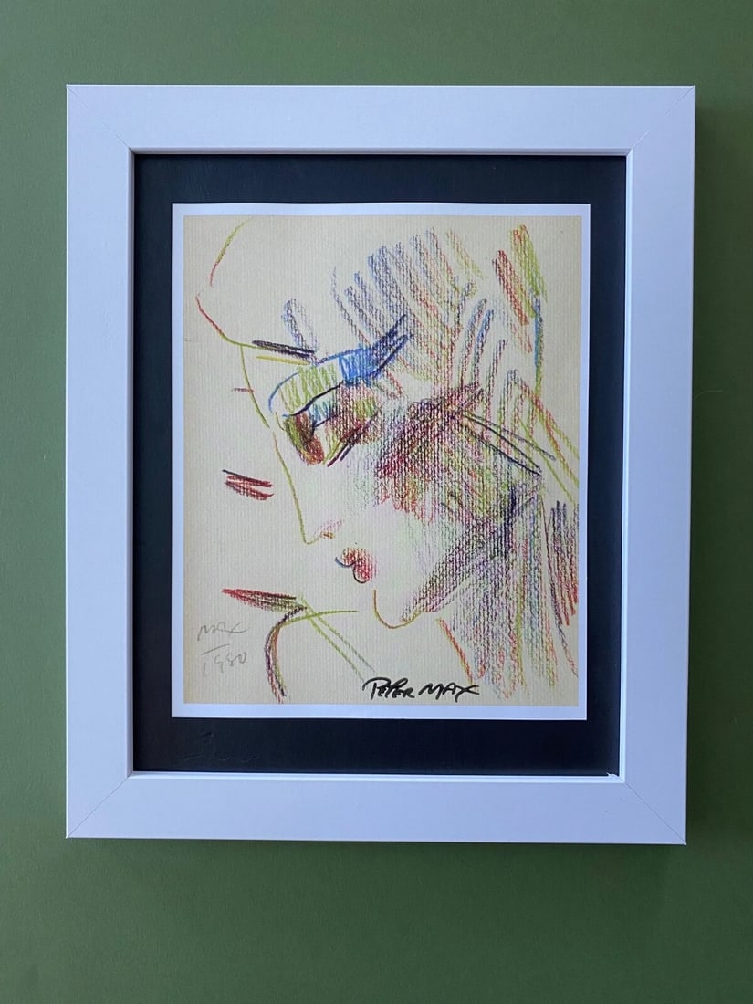 PETER MAX + BEAUTIFUL + SIGNED PRINT + NEW FRAME (1 of 2)