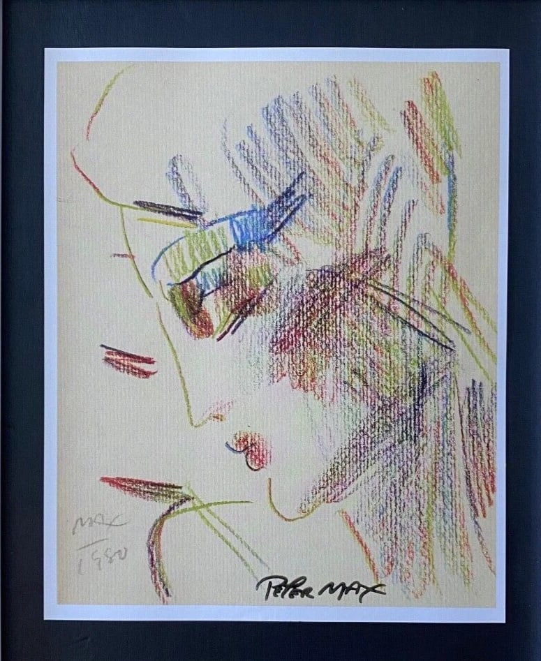 PETER MAX + BEAUTIFUL + SIGNED PRINT + NEW FRAME - 2