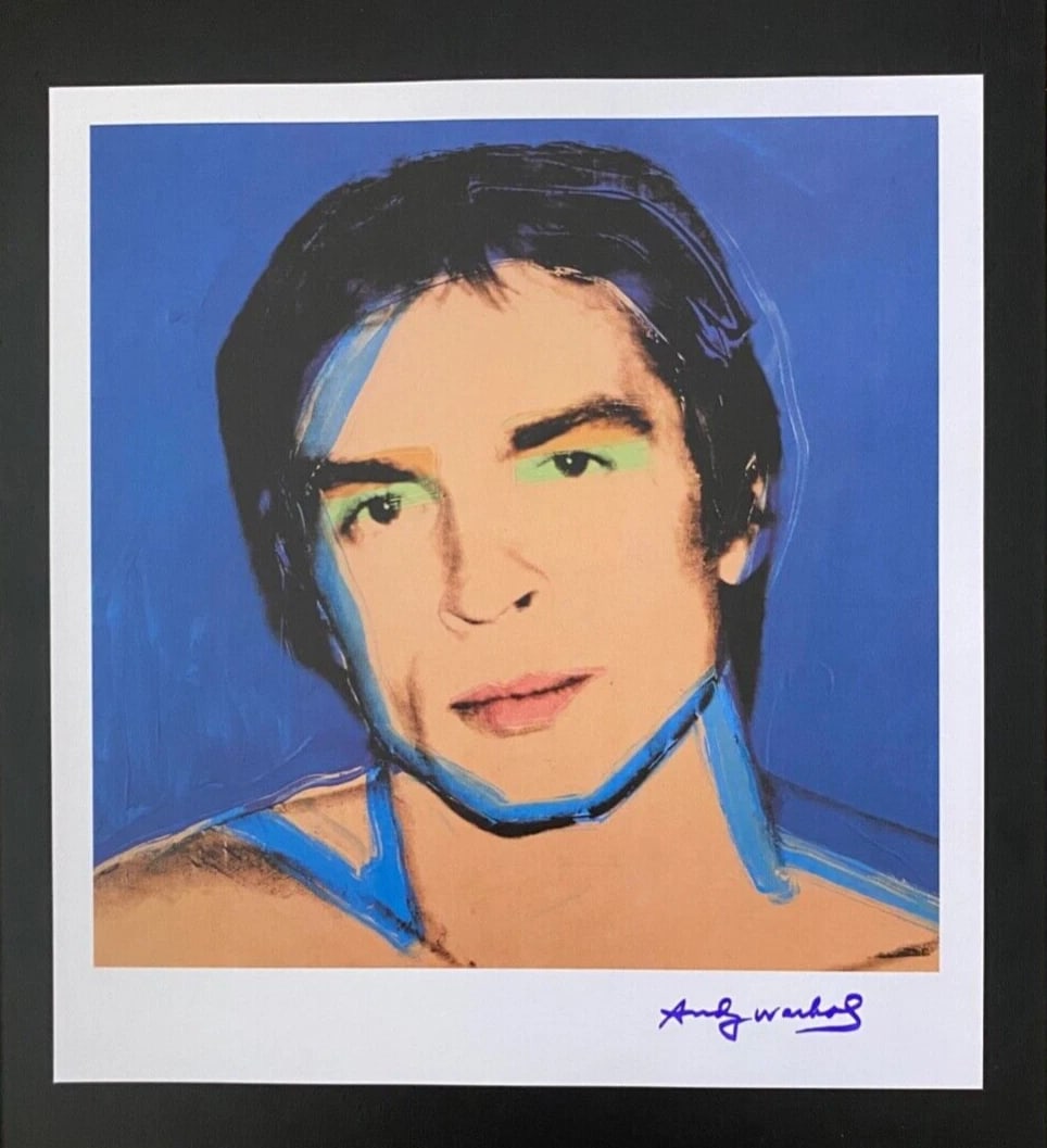ANDY WARHOL + SIGNED 1984 RUDOLF NUREYEV PRINT MOUNTED & FRAMED - 2