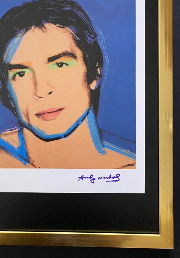 ANDY WARHOL + SIGNED 1984 RUDOLF NUREYEV PRINT MOUNTED & FRAMED - 3
