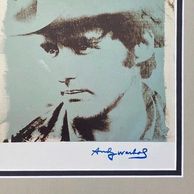 ANDY WARHOL GORGEOUS 1984 SIGNED DENNIS HOPPER PRINT MATTED AND FRAMED - 2