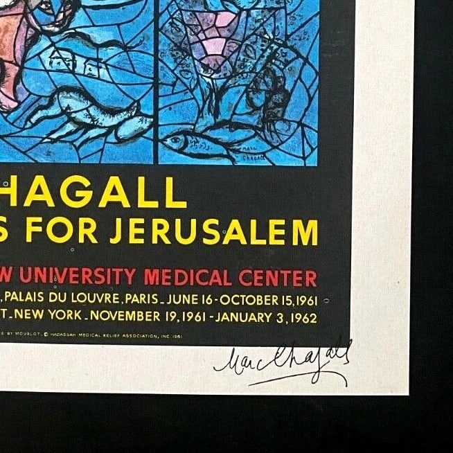 MARC CHAGALL + 1966 BEAUTIFUL SIGNED PRINT READY TO HANG - 2