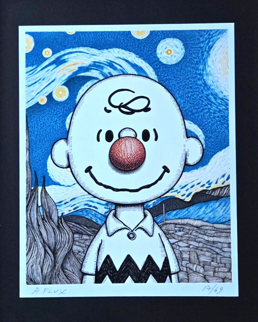 AIDAN FLUX | Hand Signed Original Print Framed | Ltd. Ed. of 69 COA | Charlie B. - 3