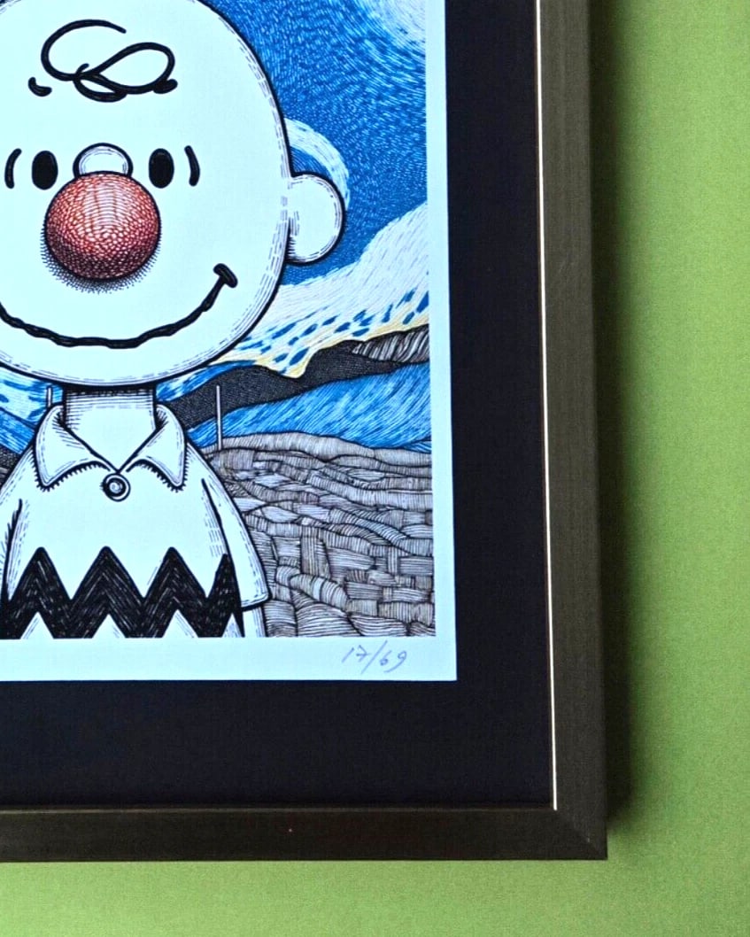 AIDAN FLUX | Hand Signed Original Print Framed | Ltd. Ed. of 69 COA | Charlie B. - 5