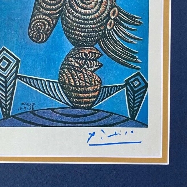 PABLO PICASSO 1948 BEAUTIFUL SIGNED PRINT MATTED 11 X 14 - 2