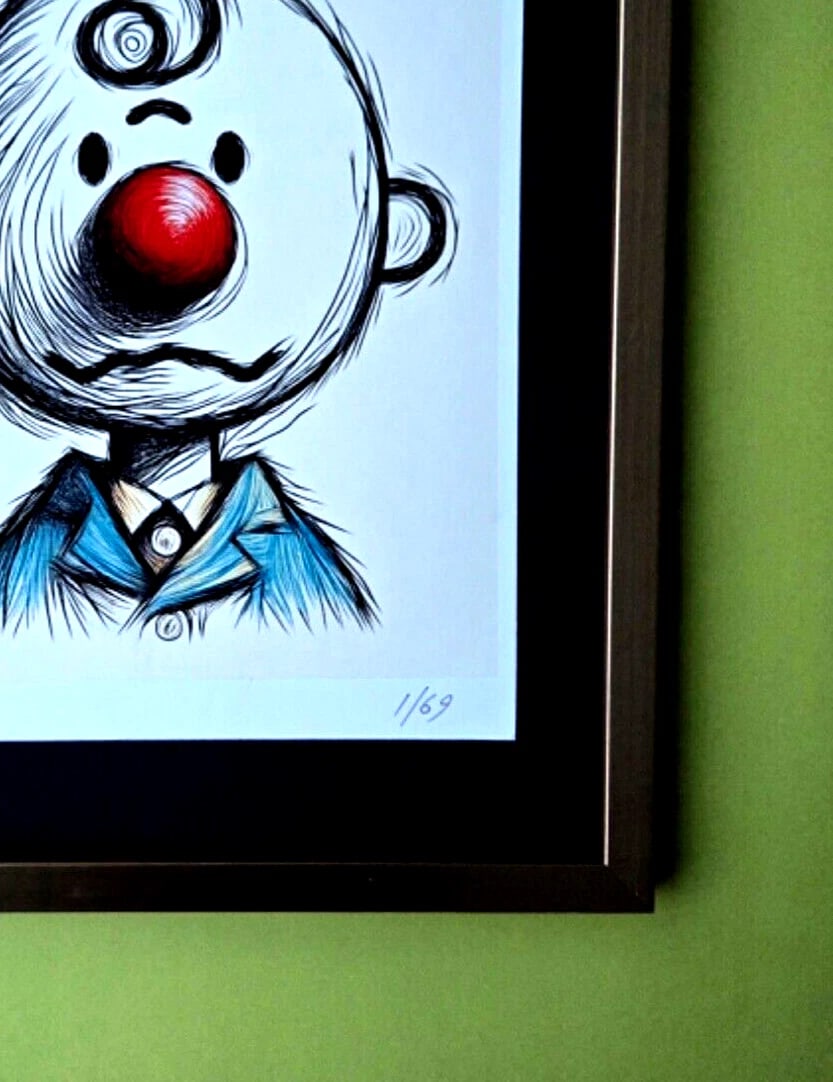 AIDAN FLUX | Hand Signed Original Print Framed | LtdEd of 69 COA | Charlie Brown - 5