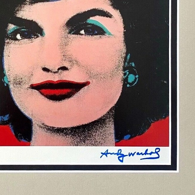 ANDY WARHOL + 1984 SIGNED JACKIE KENNEDY RARE PRINT NEW FRAME CLASSIC POP ART - 2