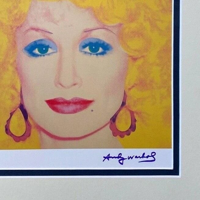Andy Warhol Dolly Parton Signed Iconic Print Framed Ready to Hang Artwork - 3