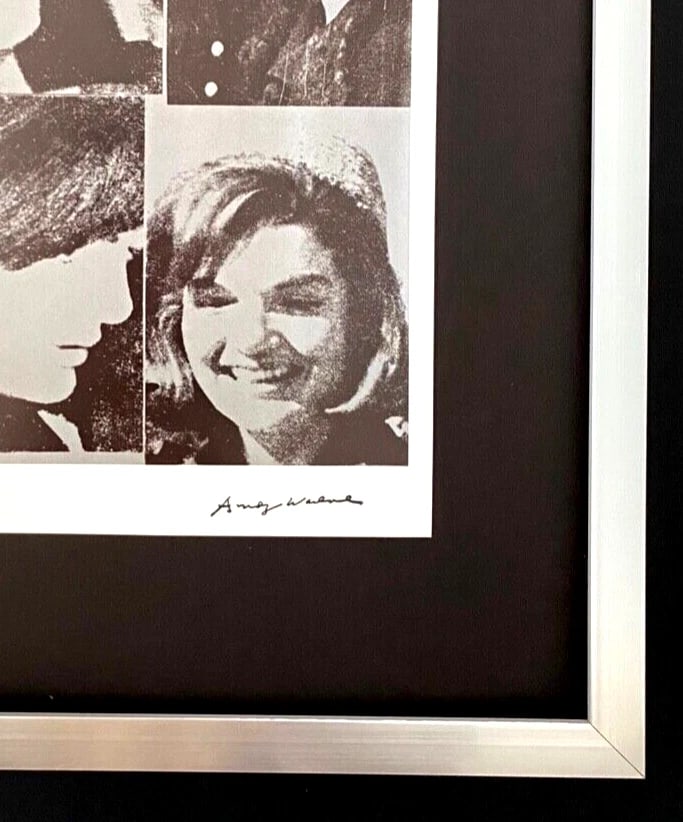 ANDY WARHOL + SIGNED 1980's JACKIE KENNEDY PRINT MOUNTED & FRAMED - 2
