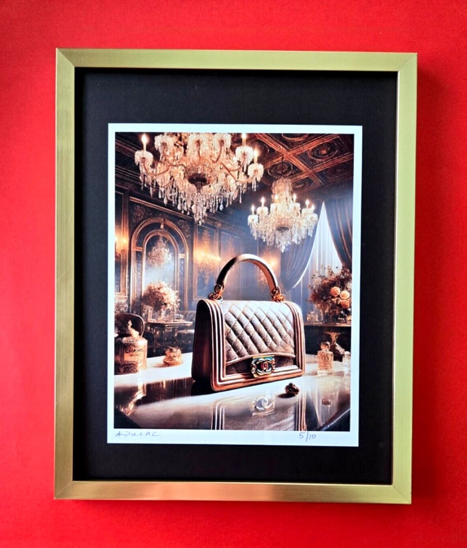 ALEXANDER DULAC + FASHION Spirit Hand Signed Authentic Print LtdEd of 10 COA: Up for Sale is this Beautiful and Elegant Hand Signed Authentic Giclee by renowned contemporary artist ALEXANDER DU LAC " CHANEL SPIRIT" The print is mounted and framed. The area covered by the whole