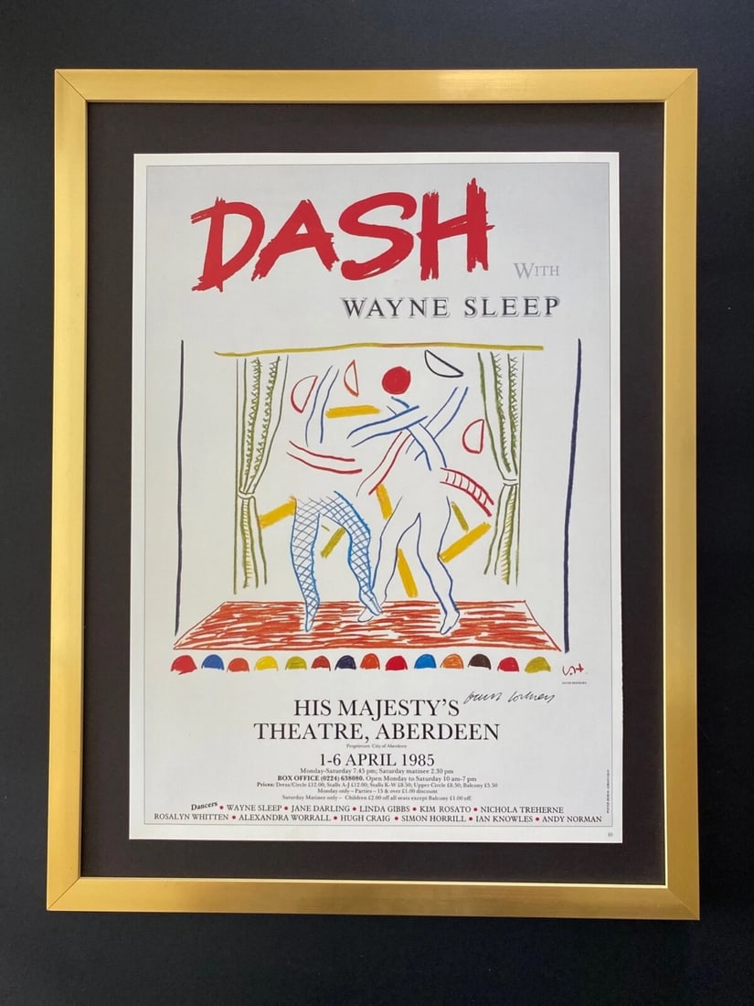 David Hockney | Vintage 1987 Signed Poster Print | Mounted and Framed: Up for Auction this Beautiful and Scarce Vintage 1987 Offset Lithograph after this Poster by David Hockney Facsimile Signed in Ink Art Print is about 14 X 9 in. This piece is mounted on a 16 x 12 in.