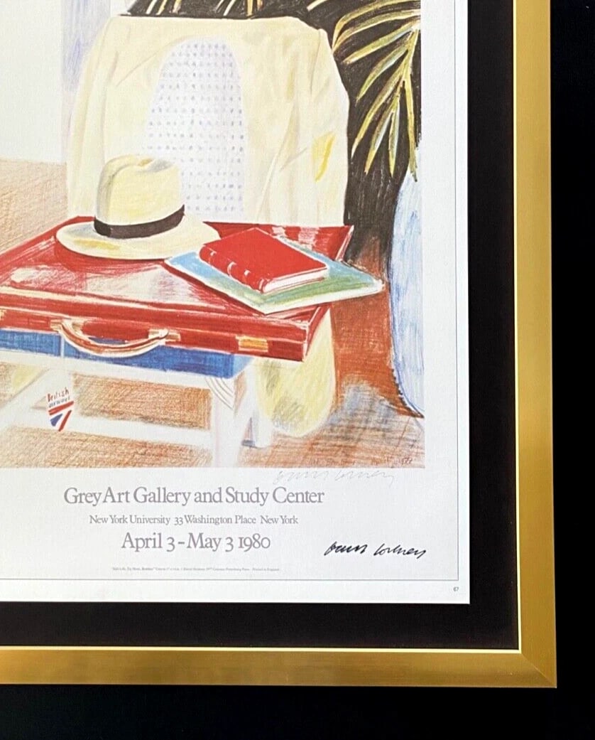 David Hockney | Vintage 1987 Signed Poster Print | Mounted and Framed - 2