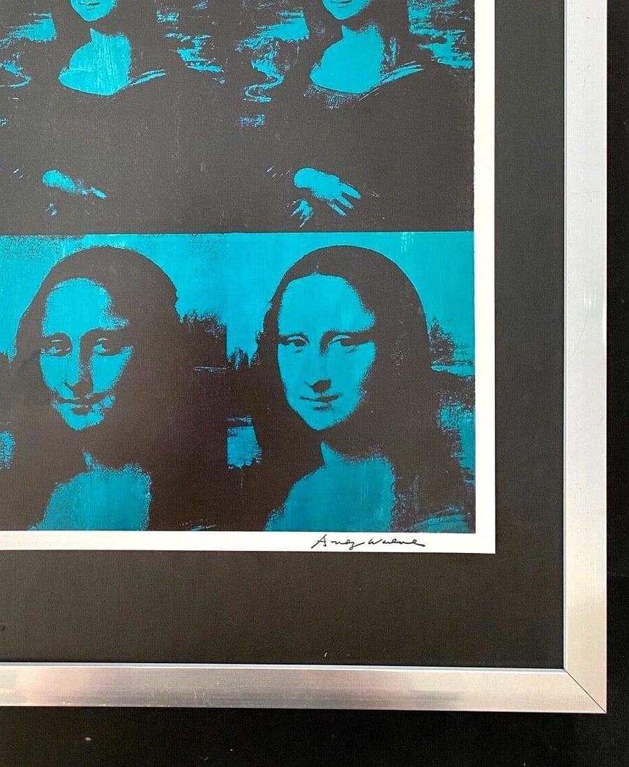 ANDY WARHOL x MONA LISA ICONIC VINTAGE PRINT – SIGNED MOUNTED & FRAMED! - 3