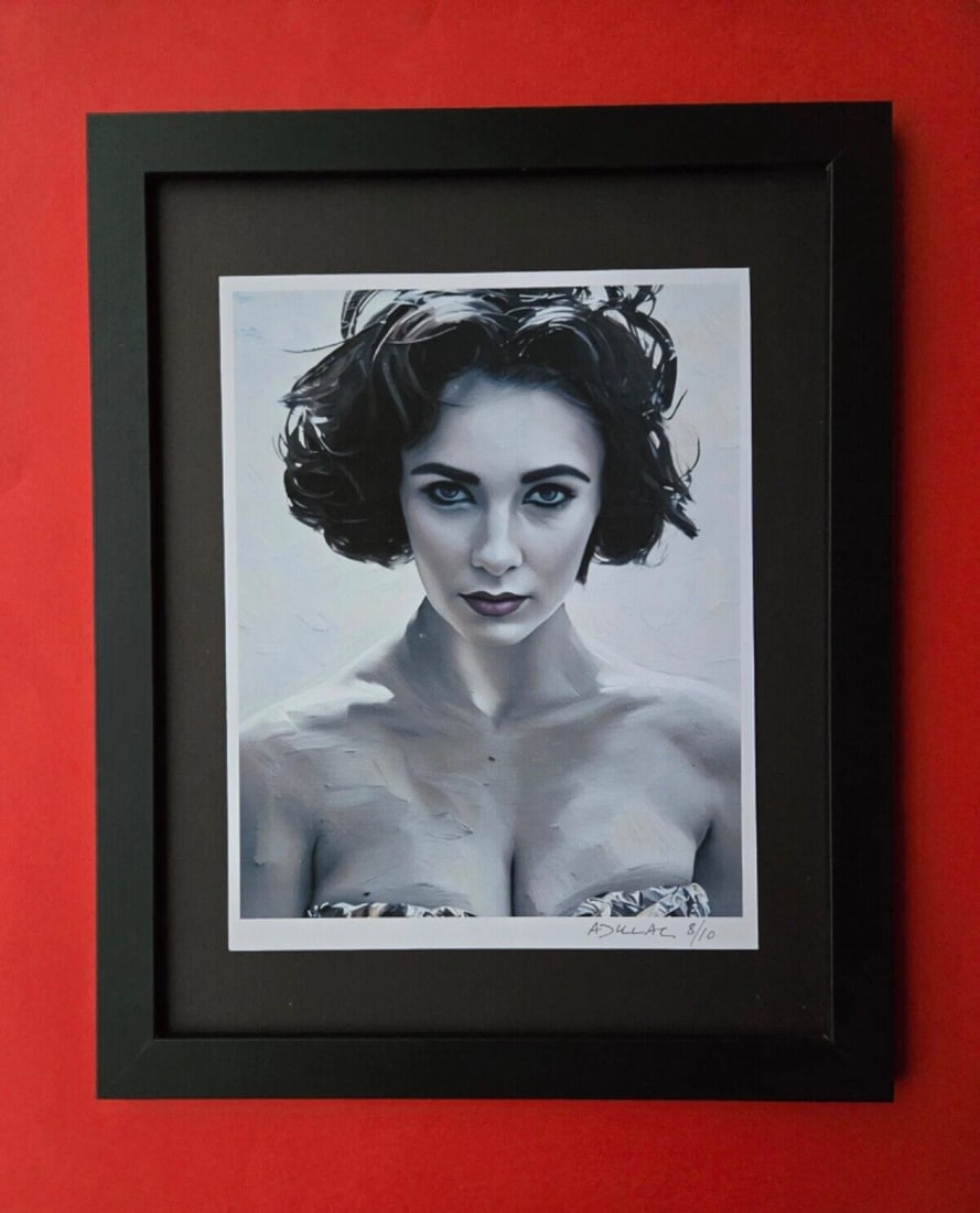 ALEXANDER DULAC | ELIZABETH TAYLOR Hand Signed Authentic Print Ed of 10 COA: My art is a celebration of the grandeur and splendor of the Legends of our Time. Through my portraits, I seek to immortalize those who not only define but also inspire aspiration and luxury in our con