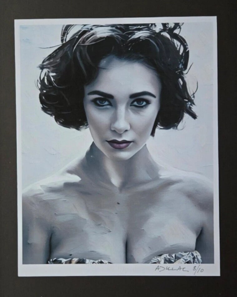 ALEXANDER DULAC | ELIZABETH TAYLOR Hand Signed Authentic Print Ed of 10 COA - 3