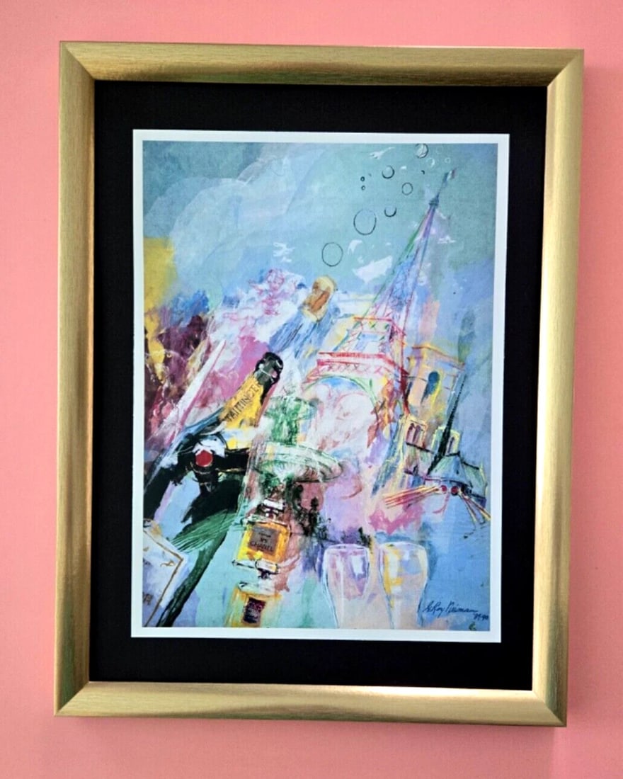LeRoy Neiman PARIS Signed Pop Art Mounted & Framed | New 16X12in.: Beautiful and Scarce Original 1986 Print from Paris by Leroy Neiman Signed on the Plate This piece is mounted on a 12 x 16 in. black acid free premium black board. Framed covers an area of 17x13in. It